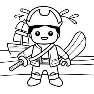 Pagina Para Colorir Da Aventura Pirata Do Playmobil 35644-29650