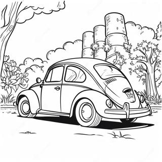 Pagina Para Colorir Do Vw Fusca Estilo Vintage 35664-29665