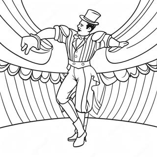 Pagina Para Colorir Do Artista De Circo Em Fantasia Colorida 35694-29690