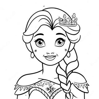 Princesa Disney Congelada Páginas Para Colorir