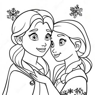 Pagina Para Colorir De Elsa E Anna No Pais Das Maravilhas De Inverno 3580-2909