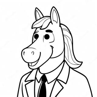 Pagina Para Colorir Bojack Horseman Em Uma Pose Dramatica 35844-29809