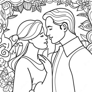 Pagina Para Colorir Casal Do Verdadeiro Amor Romantico 35854-29820