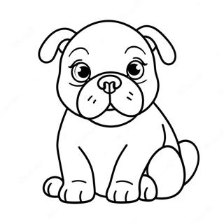 Pagina Para Colorir De Filhote De Bulldog Fofo 3590-2917