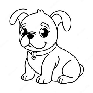 Pagina Para Colorir De Filhote De Bulldog Fofo 3590-2919