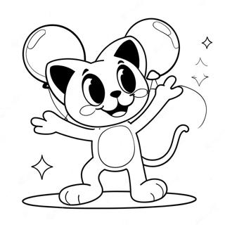 Pagina Para Colorir Felix O Gato Brincando Com Baloes 35914-29968