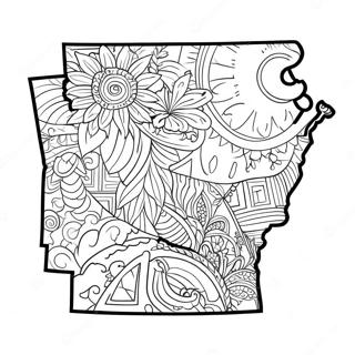 Pagina Para Colorir Do Contorno Do Estado Do Arkansas 35993-30034