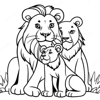 Pagina Para Colorir Da Familia De Leoes 36003-30031