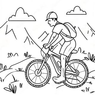 Pagina Para Colorir De Aventura De Mountain Bike 3600-2925