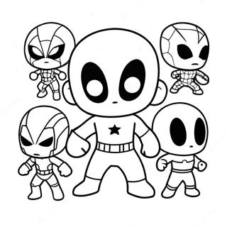 Pagina Para Colorir Chibi Marvel 36083-30100