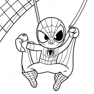 Pagina Para Colorir Do Chibi Homem Aranha Balancando 36084-30103