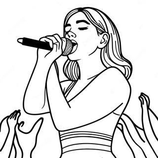 Pagina Para Colorir Dua Lipa Se Apresentando No Palco 36224-30217