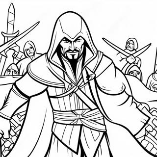 Pagina Para Colorir Do Ezio Auditore Em Acao 36264-30247