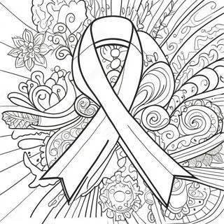 Pagina Para Colorir Do Design Colorido Do Laco Do Cancer 36274-30259