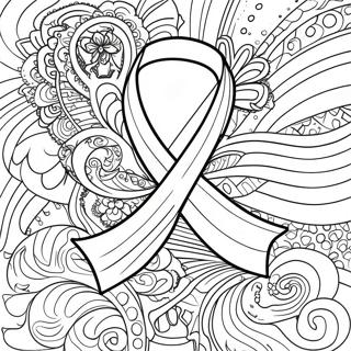 Pagina Para Colorir Do Design Colorido Do Laco Do Cancer 36274-30260