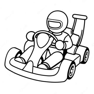 Pagina Para Colorir Da Cena De Corrida De Go Kart 36283-30255