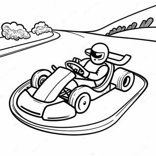 Pagina Para Colorir Do Go Kart Rapido Em Uma Pista 36284-30261