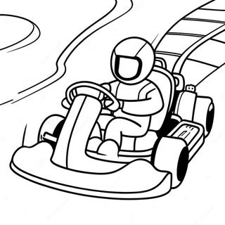 Pagina Para Colorir Do Go Kart Rapido Em Uma Pista 36284-30262