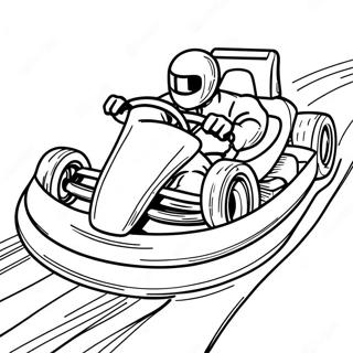 Pagina Para Colorir Do Go Kart Rapido Em Uma Pista 36284-30264