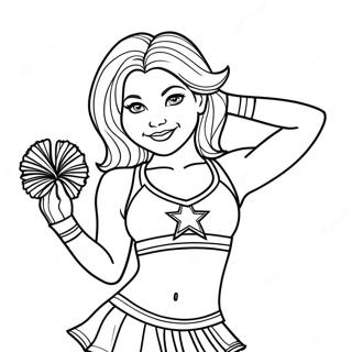 Pagina Para Colorir Da Legal Cheerleader Dos Dallas Cowboys 36304-30277