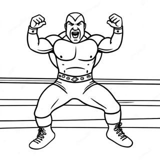 Pagina Para Colorir De Lutador Da Wwe Empolgante Pulando 36364-30337