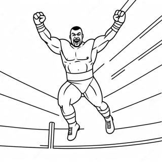 Pagina Para Colorir De Lutador Da Wwe Empolgante Pulando 36364-30339