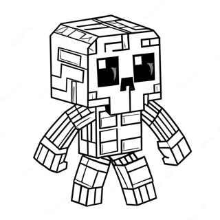 Esqueleto Mutante Do Minecraft Páginas Para Colorir