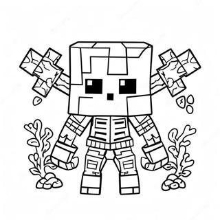 Pagina Para Colorir Do Esqueleto Mutante Do Minecraft Assustador 36525-30442