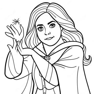 Pagina Para Colorir Da Hermione Lancando Um Feitico 36535-30445