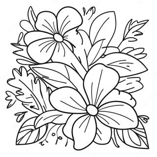Pagina Para Colorir Flores Tropicais Vibrantes 36595-30498