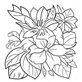 Pagina Para Colorir Flores Tropicais Vibrantes 36595-30499