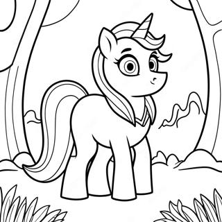 Pagina Para Colorir Princesa Luna Em Uma Floresta Magica 36605-30503