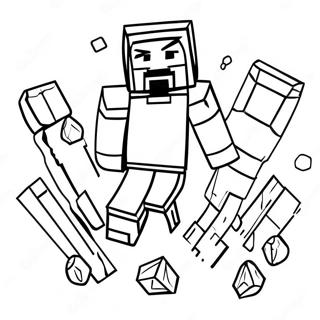 Armadura De Diamante Minecraft Steve Páginas Para Colorir