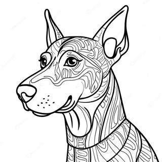 Doberman Páginas Para Colorir