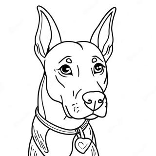 Pagina Para Colorir De Doberman 36845-30694