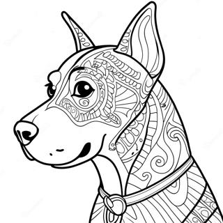 Pagina Para Colorir De Doberman 36845-30696