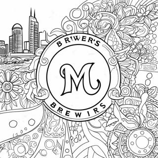 Pagina Para Colorir Do Logo Dos Milwaukee Brewers 36896-30732