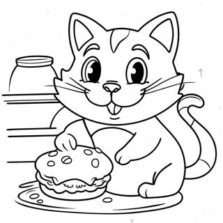 Pagina Para Colorir Do Gato De Cheshire Assando Biscoitos 36946-30773