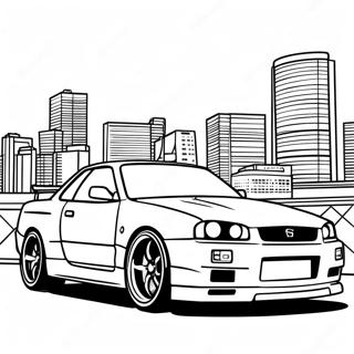 Pagina Para Colorir Do Nissan Skyline R34 36965-30783