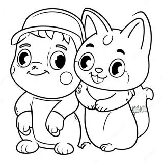 Sam E Cat Páginas Para Colorir