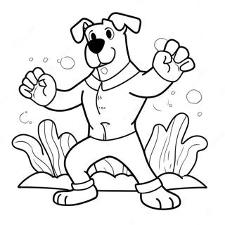 Pagina Para Colorir Do Dog Man Em Acao 37036-30844