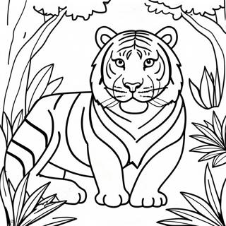 Pagina Para Colorir Do Majestoso Tigre Branco Na Selva 37076-30878