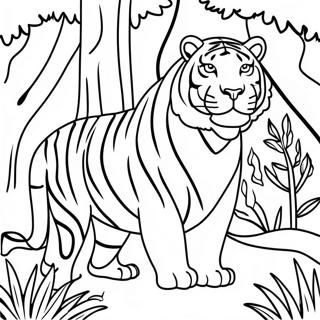 Pagina Para Colorir Do Majestoso Tigre Branco Na Selva 37076-30879