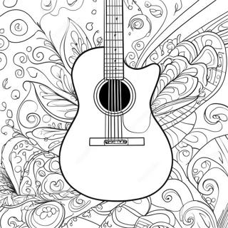 Pagina Para Colorir Guitarra Colorida 3710-3013