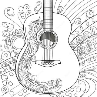 Pagina Para Colorir Guitarra Colorida 3710-3014