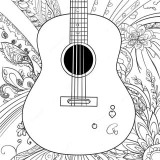 Pagina Para Colorir Guitarra Colorida 3710-3016