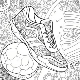 Pagina Para Colorir Do Tenis De Futebol Colorido Com Padroes 37116-30909