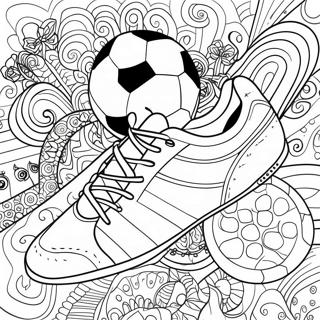 Pagina Para Colorir Do Tenis De Futebol Colorido Com Padroes 37116-30910