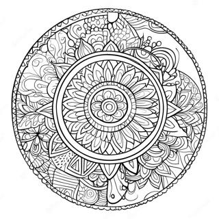 Pagina Para Colorir Do Mandala De Relaxamento Abstrato 37155-30938