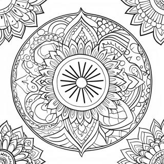 Pagina Para Colorir Do Mandala De Relaxamento Abstrato 37155-30940